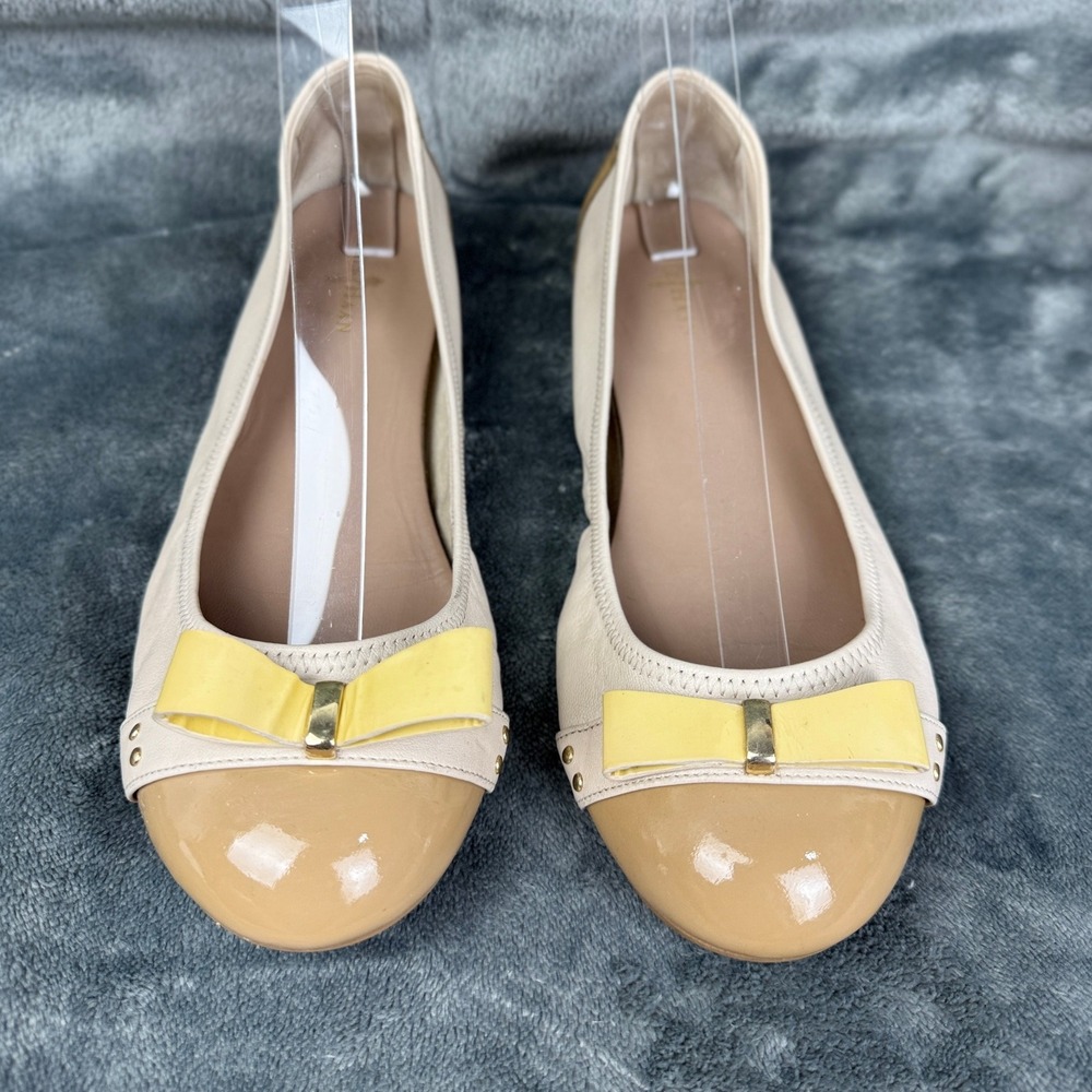 Ballet Flats Cap Toe Bow‎ Embellished Slip On Comfortable Everyday Shoes